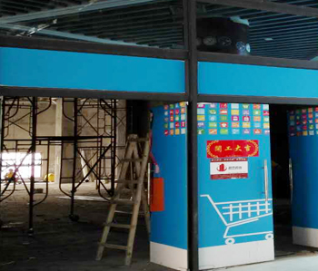 佛山570平方網吧裝修設計施工現場